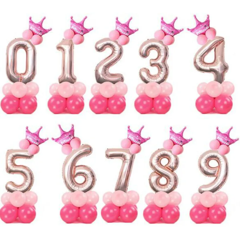 Numbers Birthday Balloons Sets 32inch Air Helium Number Balloon Baby Shower Party DIY Decoration 20011102