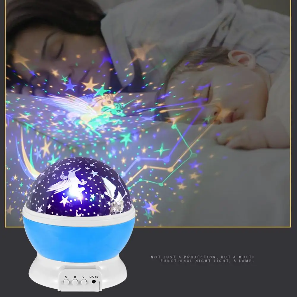 Светодиодный вращающийся Ночник проектор Звездное небо звездный мастер Дети сон