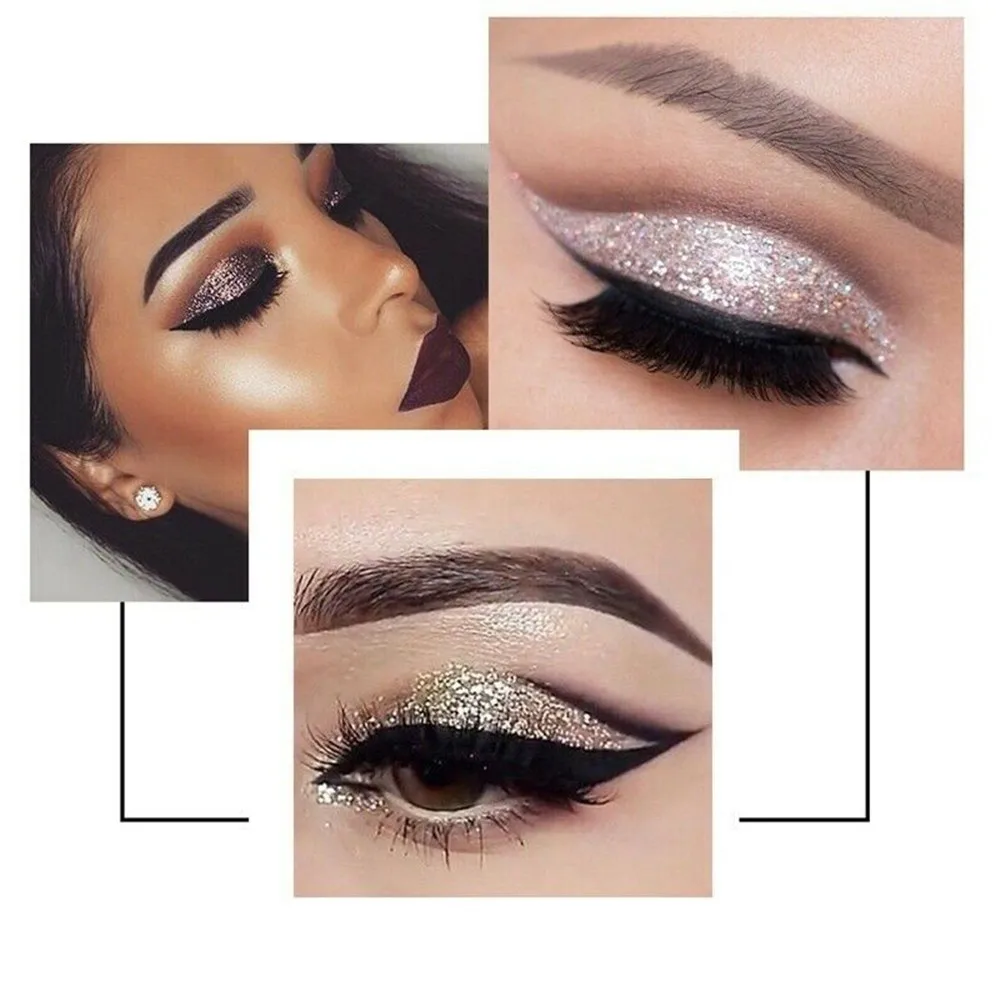 QiBest 15 Colors Glitter Liquid Eyeshadow Waterproof Lasting Shimmer Metallic Easy To Makeup Professional Eye Shimmer Eyeshadow