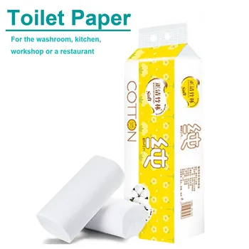 

12pcs Coreless Roll Paper Top Quality White Toilet Paper Tissue Paper Roll 4 Layer Thickened Household cleansing wipes In stock