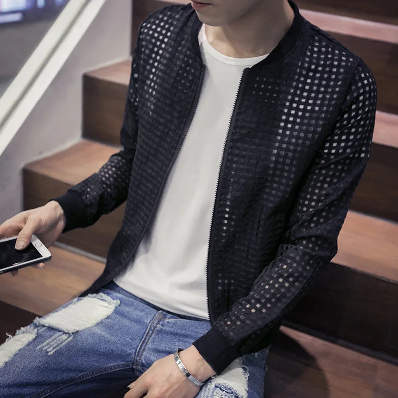 

2020 Summer New Style Korean-style Slim Fit Baseball Uniform Jacket Men Thin Sun Protection Clothing