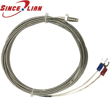 

Stainless Steel RTD PT100 Temperature Sensor Wire E Type temperature line armor 0.5M 1M 1.5M 2M 3M 4M 5M Cable Wires 3PCS
