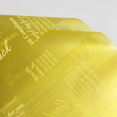 Модная английская буквенная полупрозрачная бумага букет для рукоделия подарочная оберточная бумага флорист поставки цветок Декор наклейки Скрапбукинг - Цвет: gold