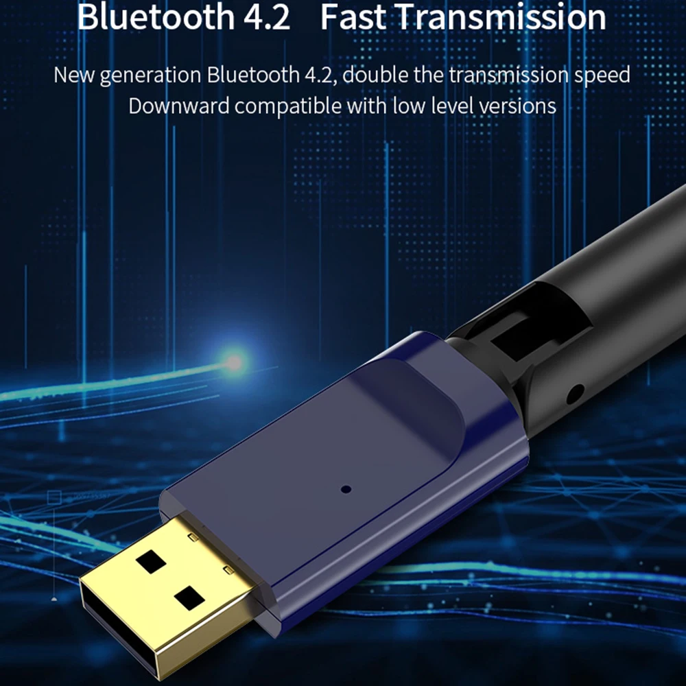 Двухдиапазонная 2,4 Гбит/с беспроводная сетевая карта для 650 м Usb Настольный Ноутбук передатчик приемник Bluetooth 4,2 адаптер без привода