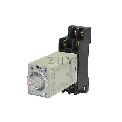 

AC 220V H3Y-2 0-6S DPDT 8 Pins Power on Time Delay Relay w Socket