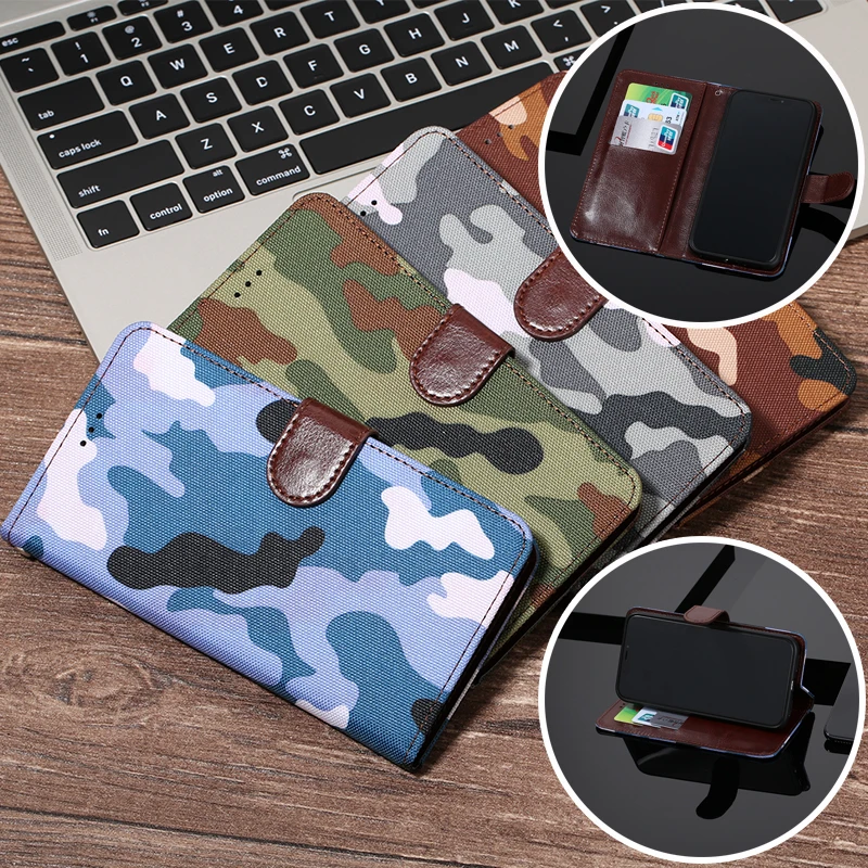 

S8 S9 S10 S5 S6 S7 Army Camouflage Leather Case Wallet Cover For Samsung Galaxy A3 A5 J3 J5 2017 A6 A7 A8 A9 J4 J6 2018 Case