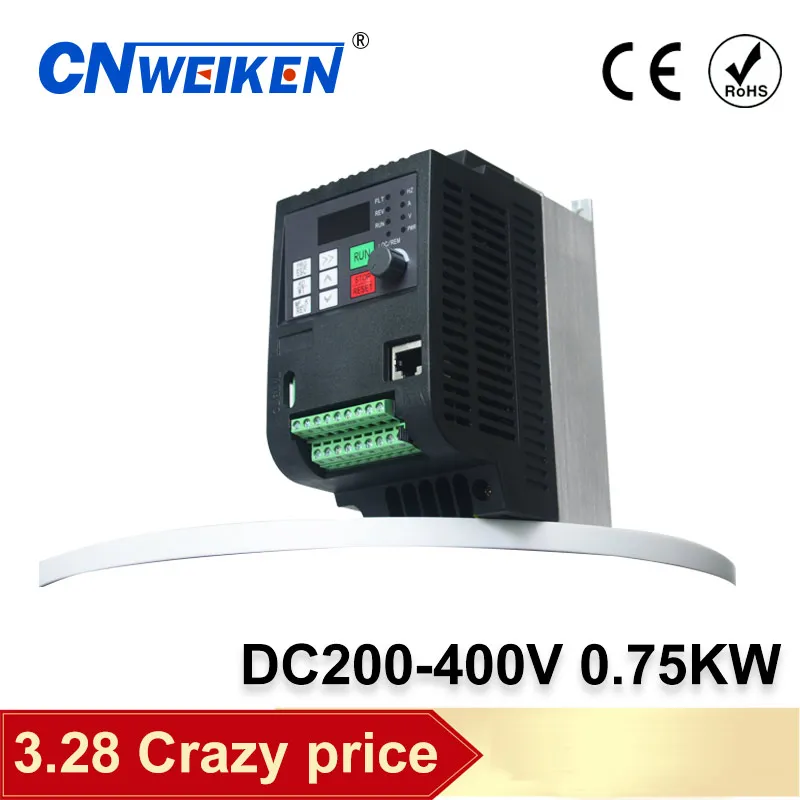 220V 0.75KW DC200-400V 3HP преобразователь привода солнечной переменной частоты для