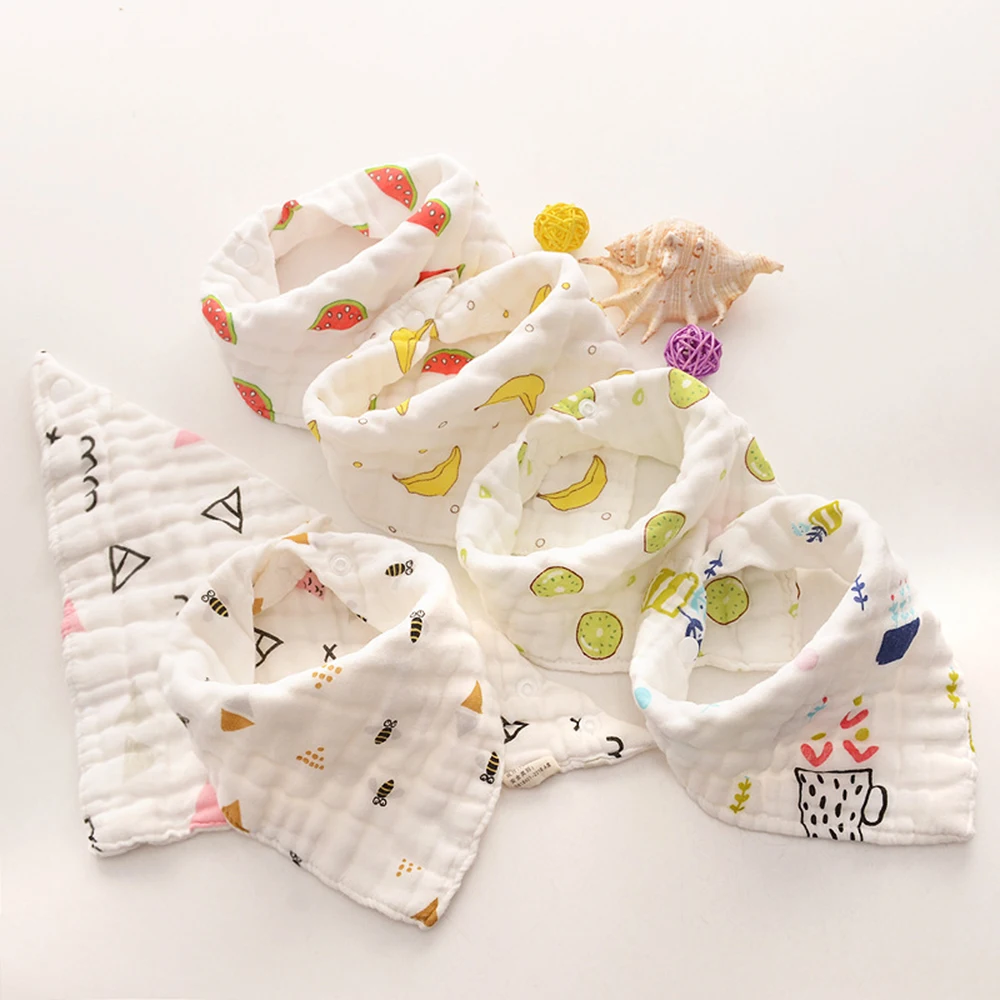 Cotton Bandana Bibs Waterproof Triangle Burp Baby Feeding Smock Infant Cloths Muslin Saliva Towel Eating Soft Stuff | Детская одежда и