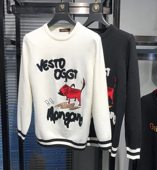 

Men's New Long Sleeve Knitted Bottom in Autumn and Winter sweater man