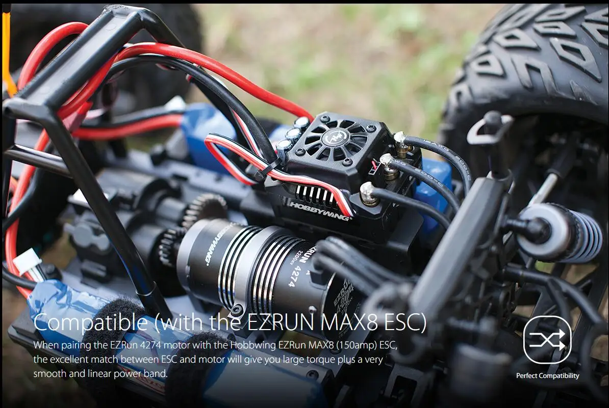 Motor sem Escova de Alta 4274 sem Sentido Preto para 1 Hobbywing Ezrun Pólos 2200kv Frequência - 8 rc Carro sl 4 7 Hobbywing ezrun sl 4274 sem sentido 4