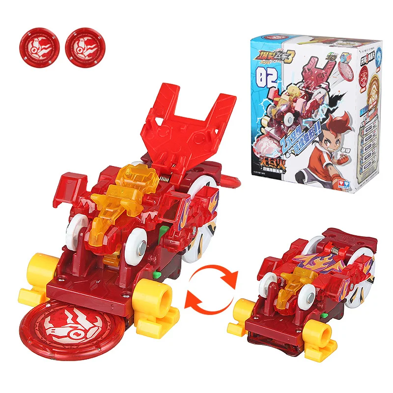 Дешево Новый AULDEY стяжки дикая порыв деформация автомобиля фигурки мульти автомобиль Сращивание захват вафель 360 флип трансформация автомобиля иг...