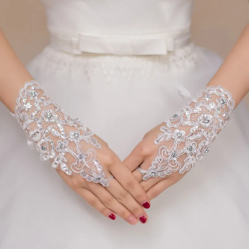 

Bridal wedding gloves long fingertips light board plain red ong long elbow gloves