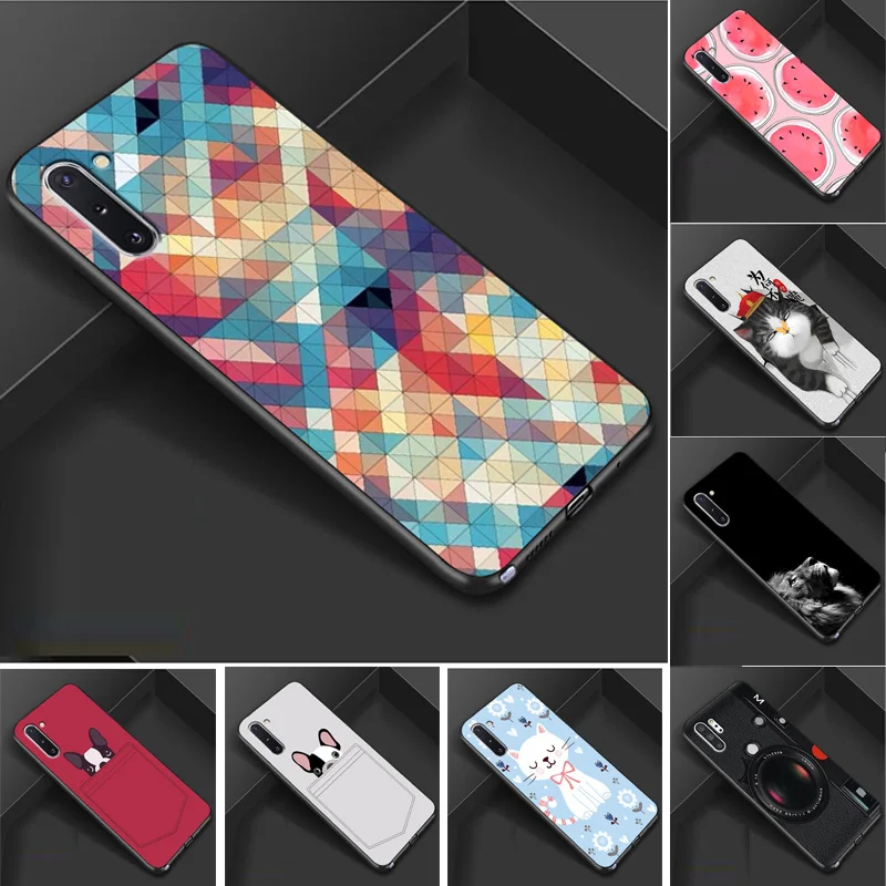 

For Samsung Galaxy Note 10 Case Silicone Painted Phone Back Soft TPU Cover For Samsung Note 10 Plus Case Fundas Note 10+ Cover