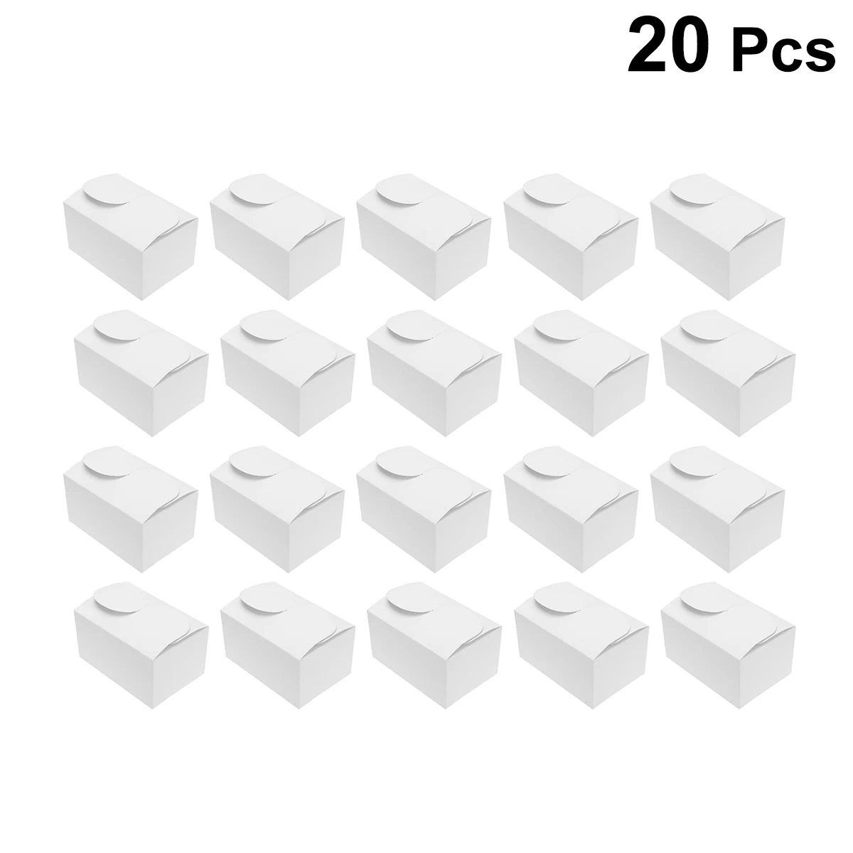 

20pcs Cup Cake Box Kraft Paper Cake Boxes And Packaging Biscuit Storage Box Baking Food Dessert Packing Bag Baking Box (White)