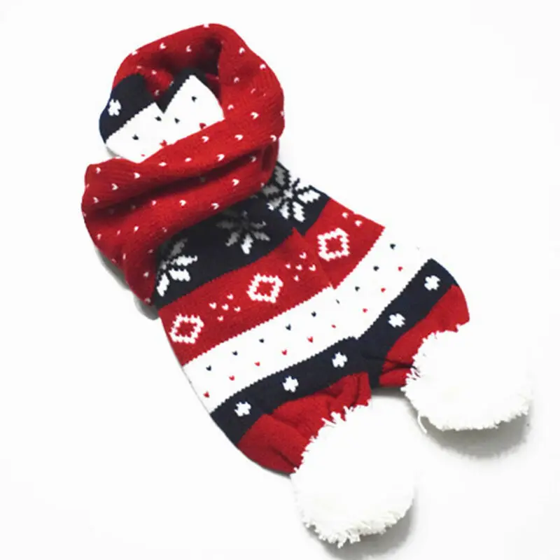 Зимний детский шарф теплый для маленьких девочек Рождественская Снежинка мягкий