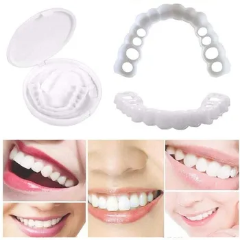 

4Pcs Perfect Smile Teeth Fake Tooth Cover Teeth Veneers Whitening Snap On Smile Teeth Cosmetic Denture Oral Hygiene Tools
