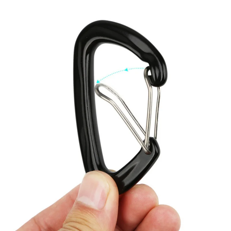 

1pcs 16KN Wire Gate Carabiner Safety D Ring Buckle Snap Hook Keychain Clip Rock Climbing Camping Quick Release EDC Tool