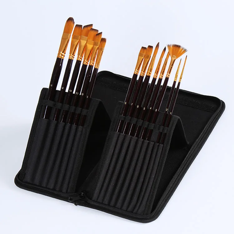

15 Sticks Nylon mao dai Fan-shaped Brush Multi-functional Brush Pigment Watercolor Oil Painting Pen Set