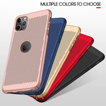 

Phone Case For iPhone 11 Pro 8 7 6 6S Plus 11 Pro Max Breathing Cooling Hard Cover for iPhone X Xs Max Xr Heat Dissipate Case