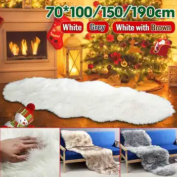 

Sheepskin Warm Carpets Floor Mat Pad Skin Fur Rugs Soft Faux Sheepskin Carpet Rugs For Living Room Floor Mats Faux Fur Carpet