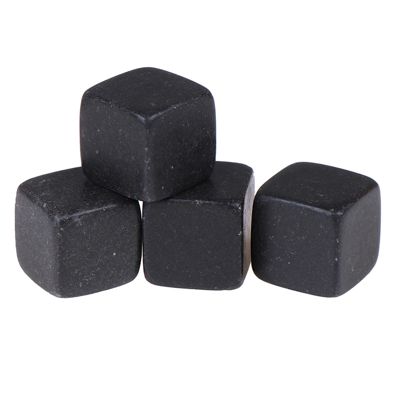 6PCS Wine Ice Stone Whisky Stones Holders Sipping Natural Ice Cube Cooler Christmas Wedding Favor Barware Tools