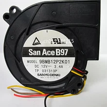 9BMB12P2K01 DC 12V 3.4A 97x97x33 мм 4-провод сервер центробежный воздухонагнетатель широкого спектра применения