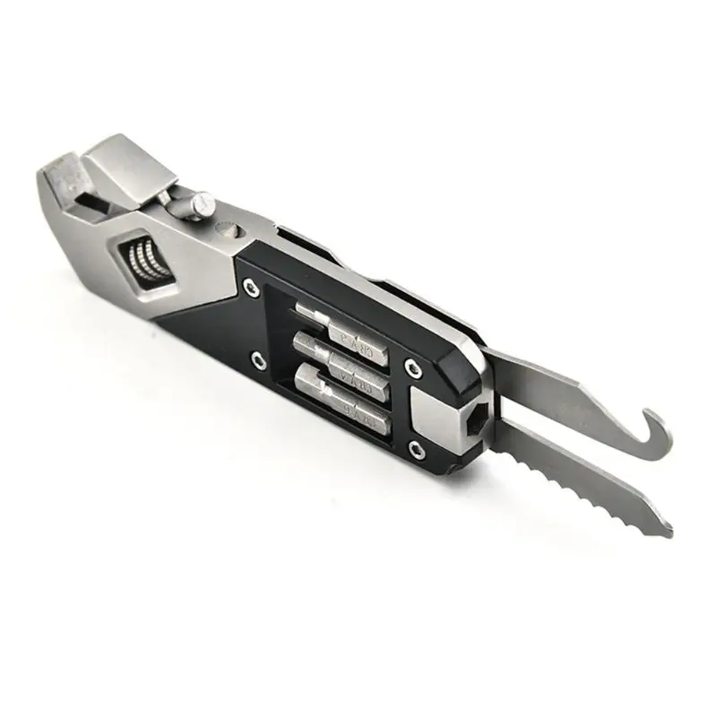 17 in 1 Stainless Steel Adjustable Wrench Foldable EDC Spanner Multifunctional