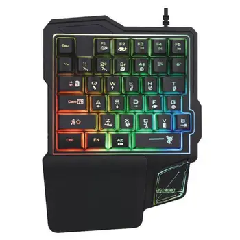 

k103 One-Handed Mechanical Gaming Keyboard RGB Backlit Portable Mini Gaming Keypad Game Controller