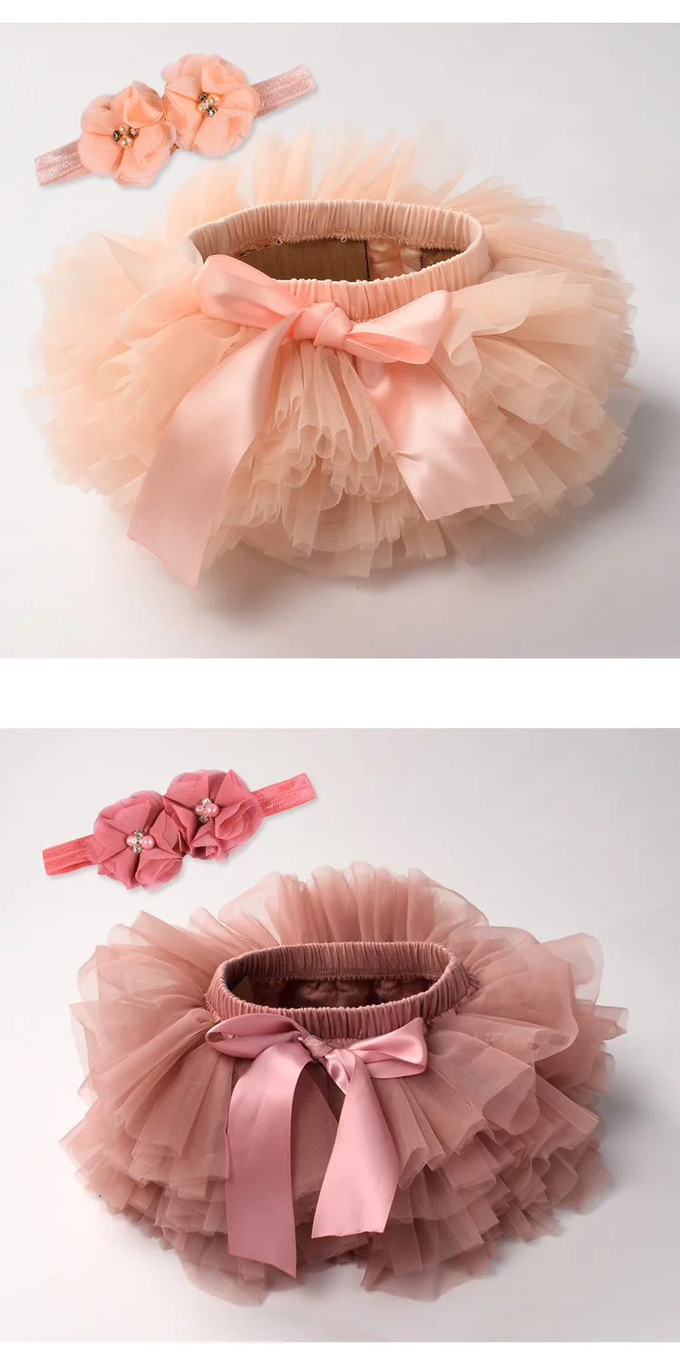 Комплект из 2 предметов для маленьких девочек, юбка на подтяжках+ повязка на голову, фатиновые шаровары с бантом, юбка-пачка для новорожденных От 0 до 3 лет для девочек юбка для маленьких девочек