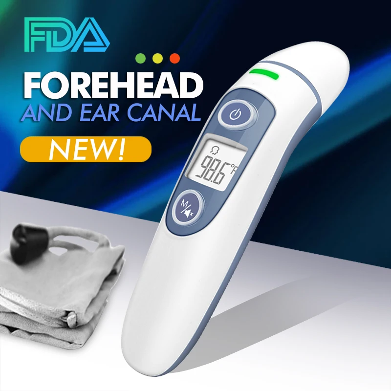 

Digital IR Infrared LCD Baby Thermometer Baby Forehead and Ear Non-Contact Adult Body Fever Measurement Termometro