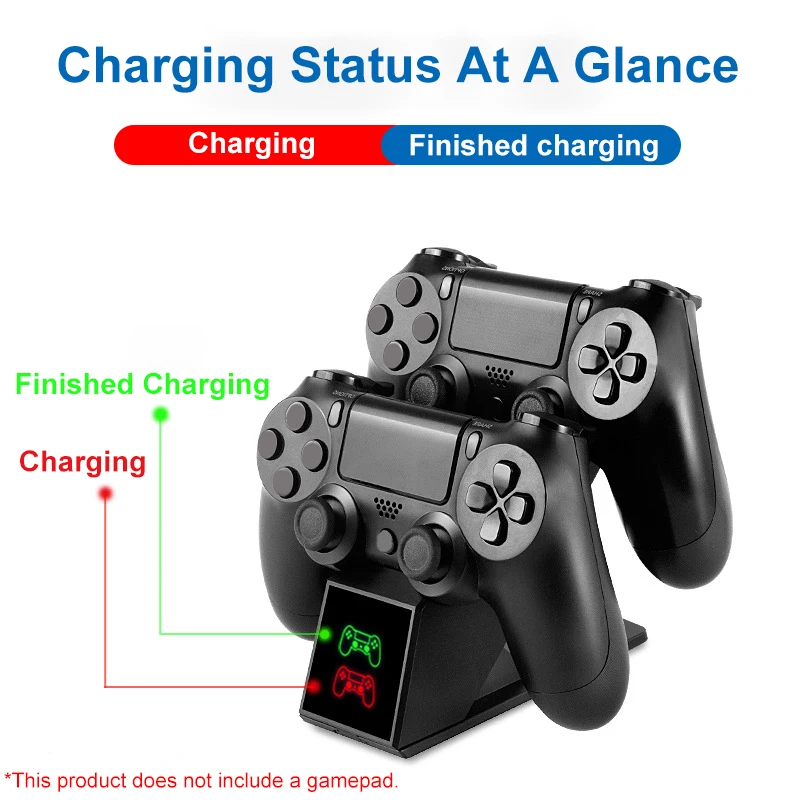 Для PS4/PS4 Pro/PS4 тонкий контроллер зарядное устройство базовый контроллер Зарядное устройство Док-станция светодиодный двойной USB светодиодный Подставка для зарядки