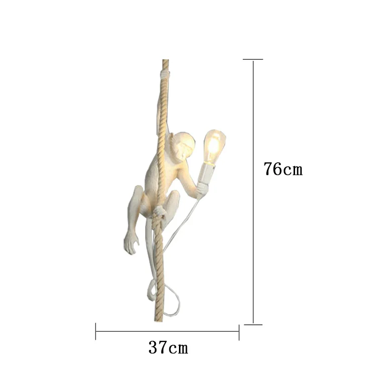 Ретро промышленный светодиодный настенный светильник с обезьяной из смолы для спальни гостиной кухни столовой прихожей лестницы Лофт Ресторан Бар деко