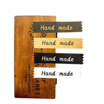

1200pcs/lot Hand made Long Strip Adhesive Sealing Sticker Kraft Paper DIY Packaging Sealing Label Gift Stickers