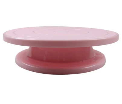 04 28 см пластиковая тарелка для торта вращающаяся противоскользящая круглая подставка для торта украшение поворотный стол кухонная сковородка "сделай сам" инструмент для выпечки - Цвет: 04