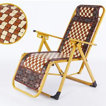 

Old People Portable Summer Single Recliner Folding Chair Lunch Break Bamboo Beach Outdoor Balcony Leisure Office Nap Chair