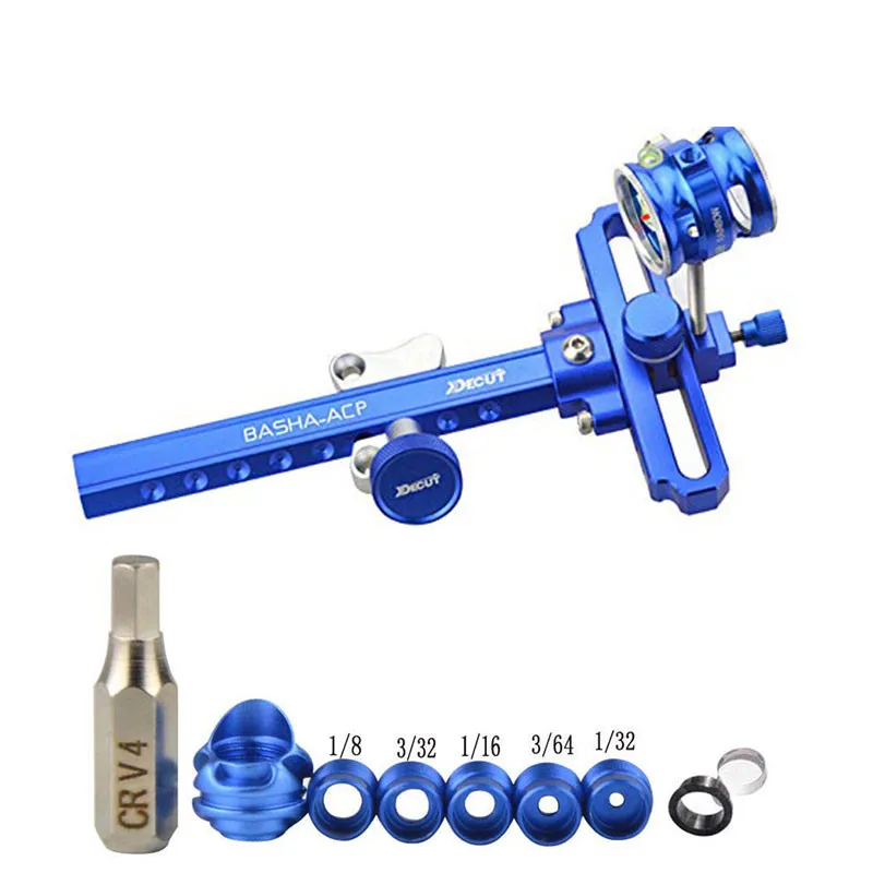 1Set Archery Compound Bow Sight Visor View With 6X/8X Lens 37/45 Degree Peep Sight Hunting Shooting Bow And Arrow Accessories - Цвет: 37-6x Blue Set