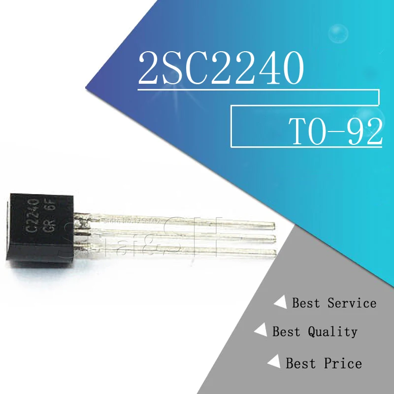 100 шт. 2SA970 2SC2240 (50 * A970 + 50 C2240 ) TO-92 биполярные транзисторы-BJT NPN новые и оригинальные |