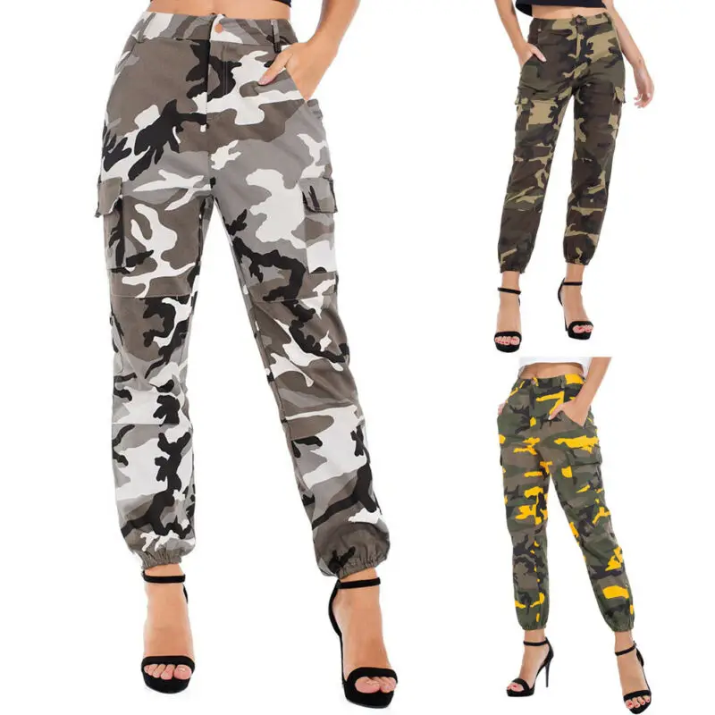 paper bag camo trousers