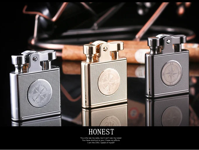 Честная металлическая медная ретро зажигалка для сигарет керосиновая Мужские