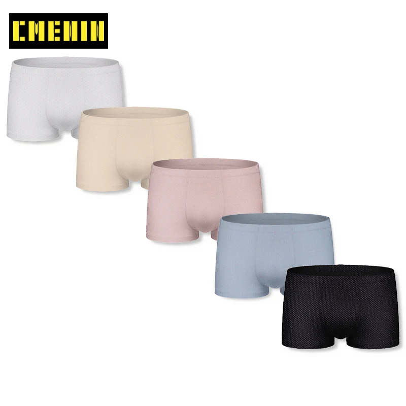 5 шт./лот модное Сетчатое нижнее белье мужские трусы-боксеры с принтом