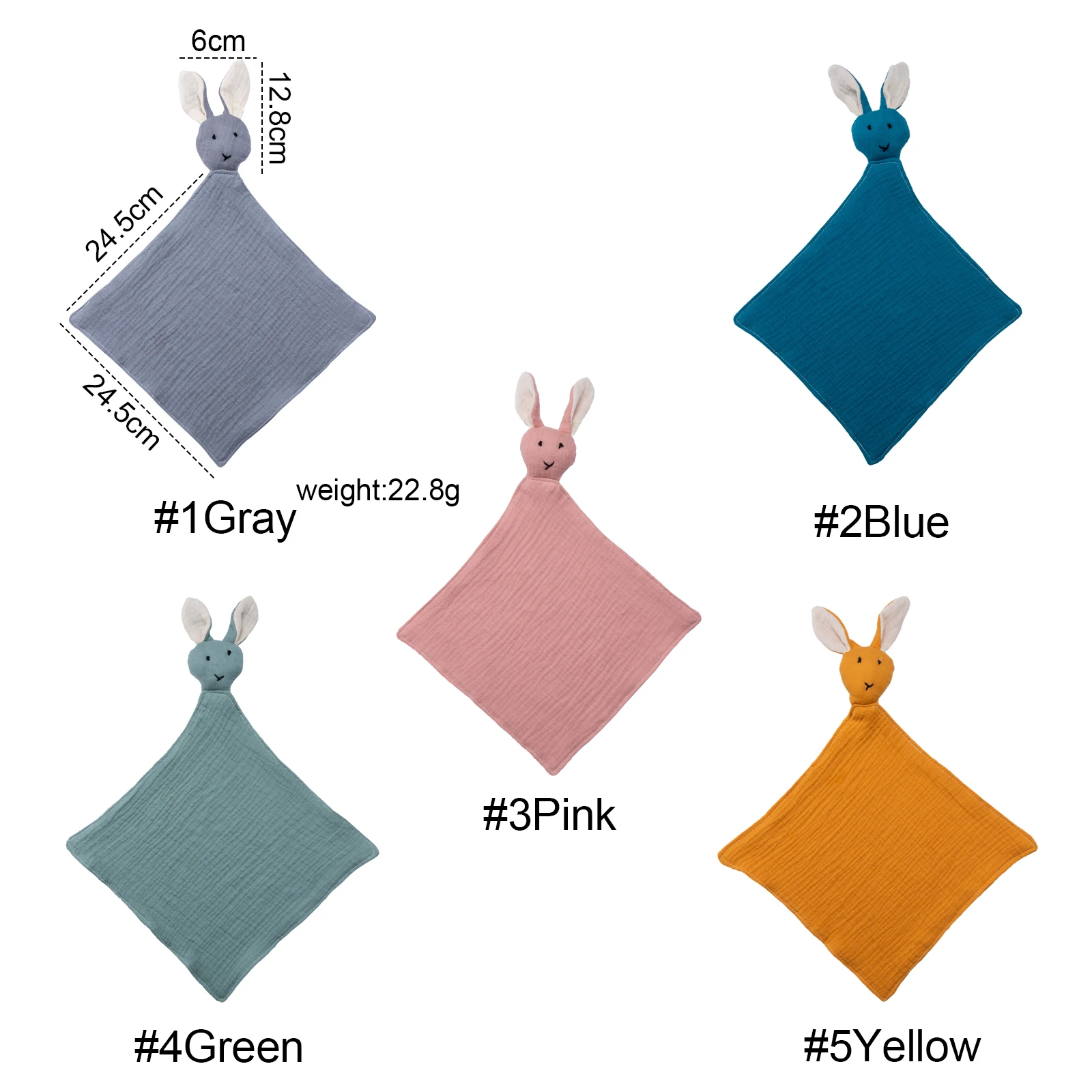 Newborn Baby Sleeping Dolls Soft Towel Baby Facecloth Bath Towel Kids Fashion Sleep Toy Soothe Appease Bunny Children Bib