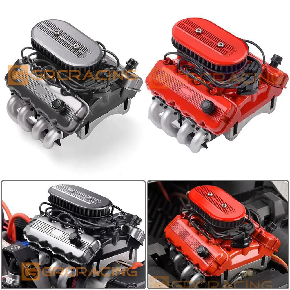 rc エンジンカー5t Rcカーgrc 1976 F76 V8シミュレートエンジンモータ冷却ファン