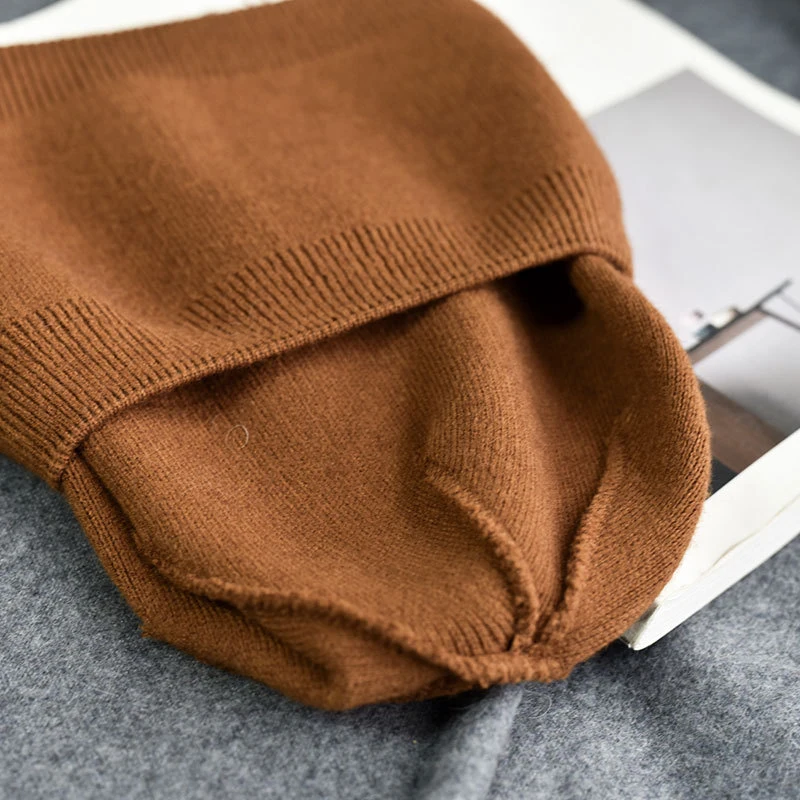2021 New Unisex Autumn winter solid color real cashmere beanies skullies best matched cashmere man woman Warm skullies 4