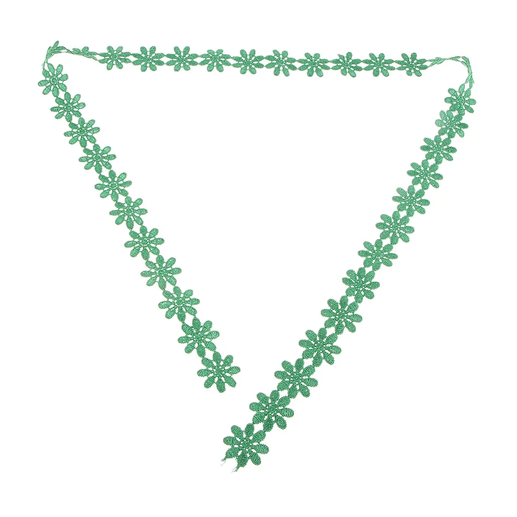Retro Flower Lace Trim Wedding Ribbon Applique Sewing Craft Green Lace Trim Sewing Trim Embellishments DIY Clothing Accessories