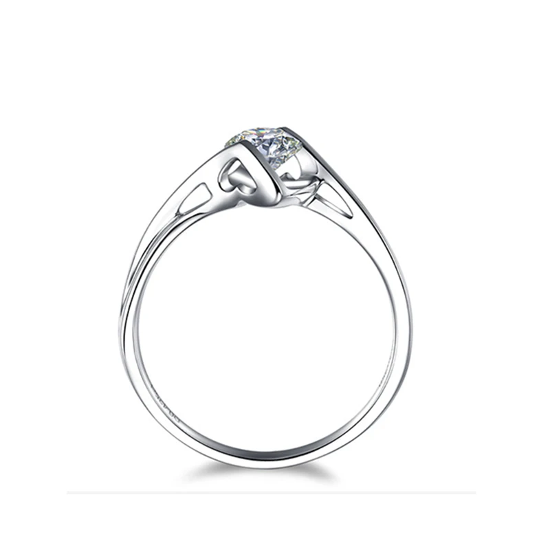 Классическое 1.0ct 6,5 мм созданное Муассанит роскошное качественное обручальное кольцо для невесты обручальное кольцо для женщин, Прямая поставка