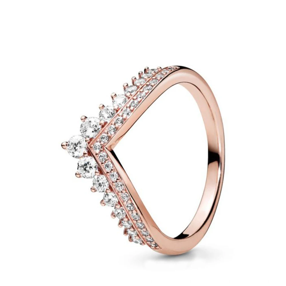 New Fashion Sterling Silver S9251:1 Princess Wishbone Water Drops Creative Ladies Ring Original Ladies Holiday Gift Jewelry - Цвет основного камня: 2