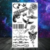 Butterfly Rose Flower Temporary Tattoos For Women Adult Kids Girl Feather Snake Scorpion Fake Tattoo Neck Arm Hands Small Tatoos 4