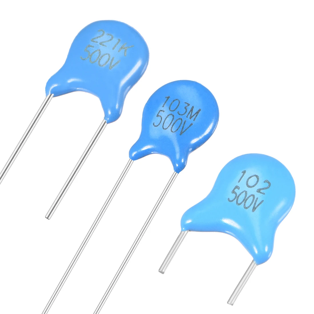 Ceramic Capacitor Kit 3KV 1000PF Disc Capacitors,Pack of 50,Blue