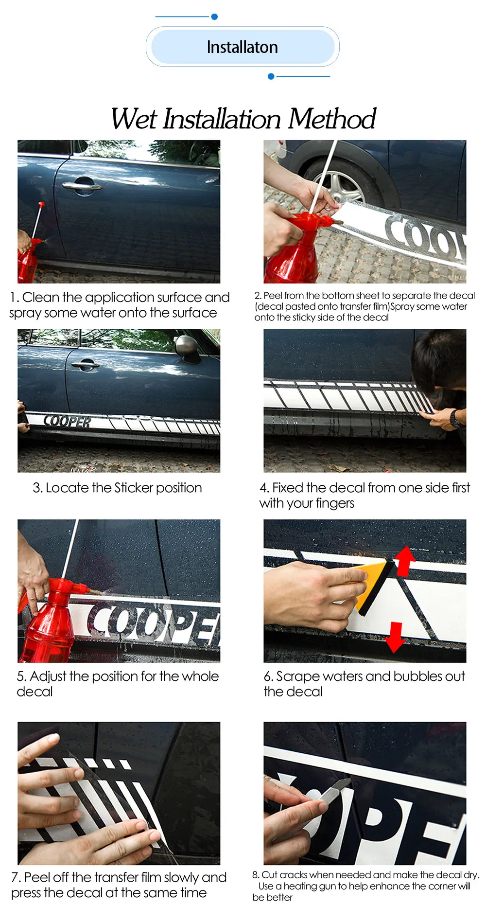 Racing Sport Car Styling Hood Engine Cover Decal Body Graphics Vinyl Side Stripes Skirt Sticker for Skoda Yeti Tuning Accessorie