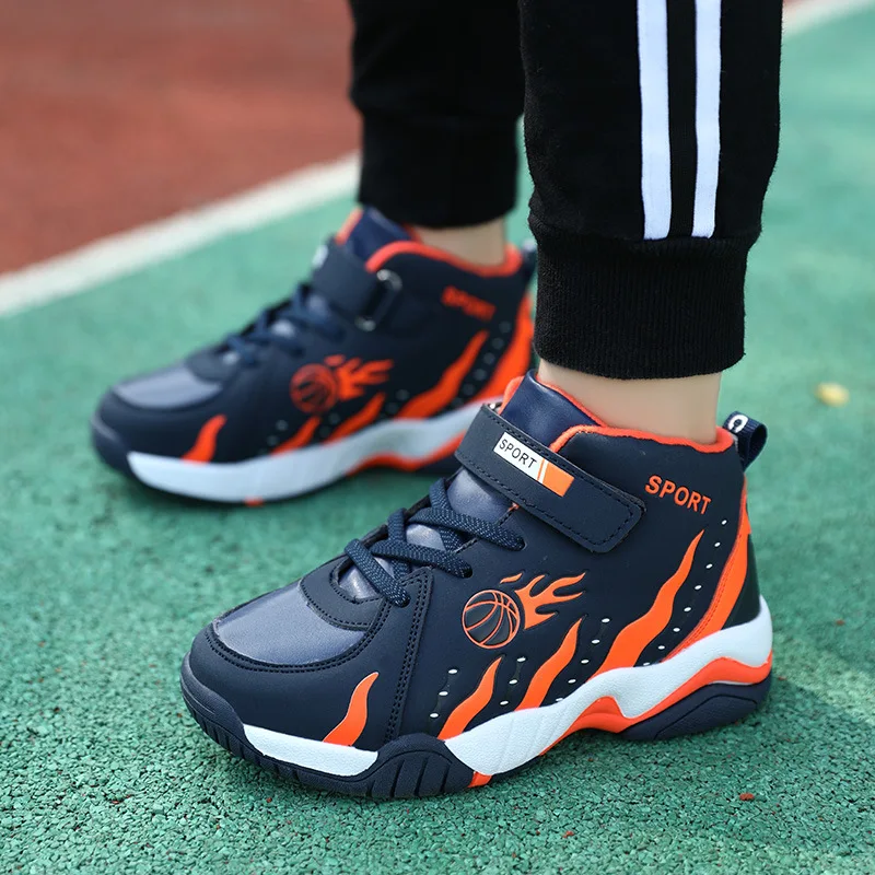 

2019 Autumn And Winter New Style Anti-slip Children Men's Basketball Shoes Big Boy Hight-top Athletic Shoes Girls Young STUDENT'